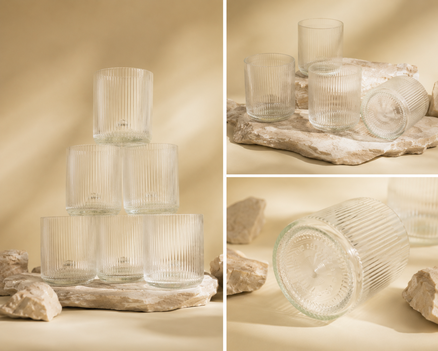 Set di 6 Bicchieri rigati | Limited Edition