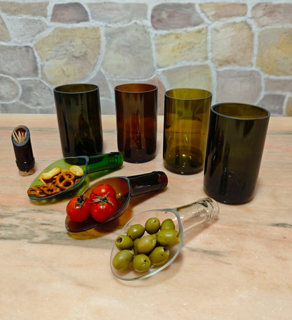 Collection Cocktail Party | 3 cuillères à amuse-gueules, 1 porte-cure-dents et 6 verres à cocktail